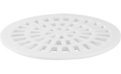 GRELHA REDONDA  BRANCO 150MM PLASTUBOS