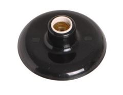 PLAFON SOQUETE PORCELANA PRETO 100W IMPORTADO 180831 ILUMI