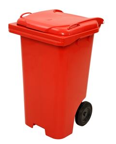 LIXEIRA COM RODAS 240L VERMELHA NEW TURTLE