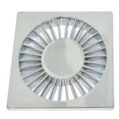 GRELHA QUADRADA ABS CROMADO 100MM AMANCO