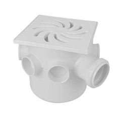 CAIXA SIFONADA QUADRADA GRELHA QUADRADA CROMADA 150X150X50 AMANCO