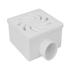 RALO SIFONADO QUADRADO N20 GRELHA BRANCO 100X52X40 AMANCO