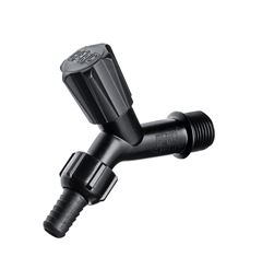 TORNEIRA PVC JARDIM PRETA COM BICO 1128 101 HERC