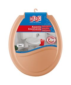 ASSENTO SANITARIO COM TAMPA ENVOLVENTE CARAMELO HERC