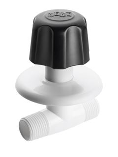 REGISTRO PRESSÃO PVC ROSCA BRANCO 1346 COM CANOPLA CARTELADO
