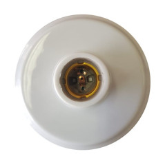 PLAFON SOQUETE PORCELANA BRANCO E27 FOXLUX