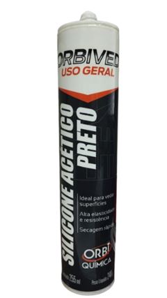 SILICONE ACETICO 250G PRETO ORBIVED ORBI