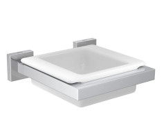 SABONETEIRA QUADRATTA CROMADA COM LOUÇA DECA