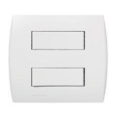 CONJUNTO 2 INTERRUPTORES SIMPLES 10AX250V 4X2 BRANCO ILUS SOPRANO