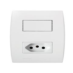 SOPRANO ILUS 1 INTERRUPOR SIMPLES +1 TOMADA  2P+T20A 5TA99064