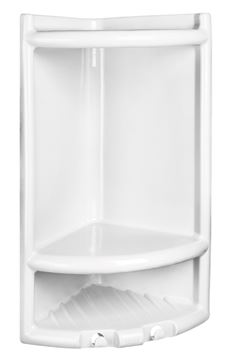PORTA SHAMPOO HERC PARA BANHEIRO PVC BRANCO