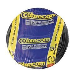 CABO FLEXIVEL 06.00MM PRETO COBRECOM COM 100MT
