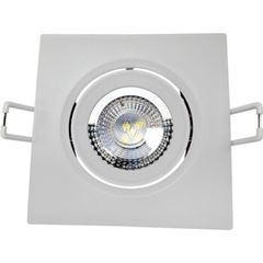 SPOT EMBUTIR QUADRADO BRANCO 3W 3000K AMARELO AVANT