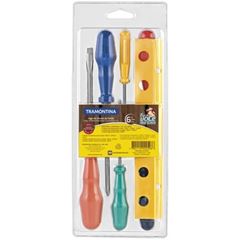 JOGO CHAVE FENDA/PHILIPS COM 6PÇ 41516/507 TRAMONTINA