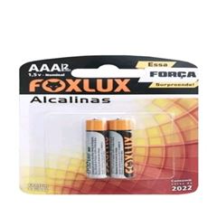 PILHA ALCALINA PALITO AAA COM 2 FOXLUX