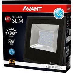 REFLETOR LED PRETO 100W 6500K SLIM AVANT