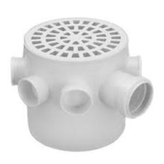 CAIXA SIFONADA GRELHA REDONDA  BRANCO 100X100X50 PLASTUBOS