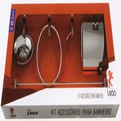 KIT PARA BANHEIRO JUNIOR ALUMINIO COM 5 PCS LEAO