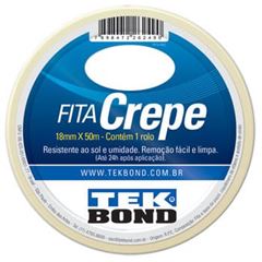 FITA CREPE 18MMX50M BRANCO TEKBOND