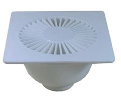 RALO SIFONADO. QUADRADO 12X12 GRADE BRANCO LUCRIMAR