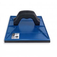 DESEMPENADEIRA PLASTICA ESTRIADA COM BORRACHA AZUL 18X30 GALO