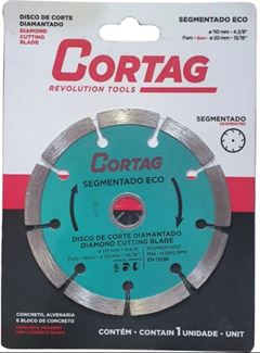 DISCO DIAMANTADO SEGMENTADO ECO 110X20MM CORTAG