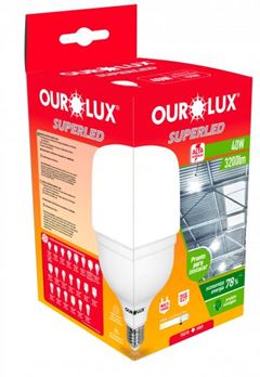 LAMPADA 40W BULBO LED BRANCO BIVOLT 6500K OUROLUX