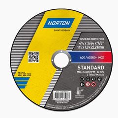 DISCO DE CORTE PARA INOX 4.1/2' STANDARD NORTON