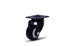 RODIZIO GIRATORIO SEM FREIO PVC 40MM PRETO COLSON