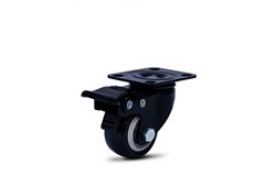 RODIZIO GIRATORIO COM FREIO PVC 40MM PRETO COLSON