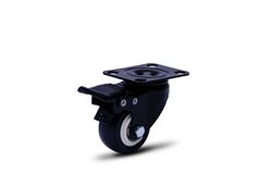 RODIZIO GIRATORIO COM FREIO PVC 50MM PRETO COLSON