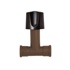 REGISTRO PRESSAO PVC SOLDAVEL 20MM MARROM COM VOLANTE PRETO RIP