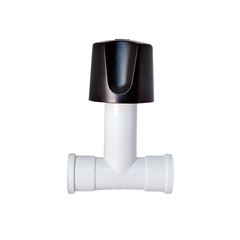 REGISTRO DE PRESSAO PVC SOLDAVEL 25 BRANCO COM VOLANTE PRETO RIP