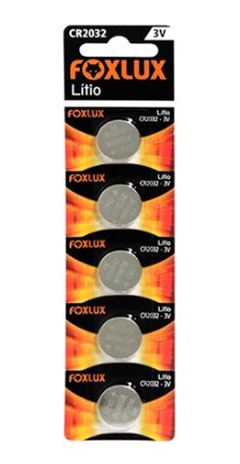 BATERIA LITIO 3V CR2032 BLISTER C/5 FOXLUX