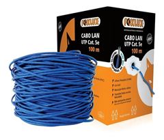 CABO LAN/CAMERA CAT5 AZUL COM 100M FOXLUX