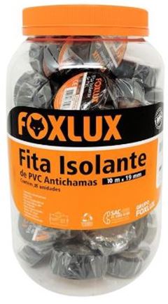 FITA ISOLANTE 19X10M PRETA FOXLUX C/35 UN