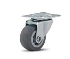 RODIZIO GIRATORIO SEM FREIO PVC 38MM CINZA COLSON