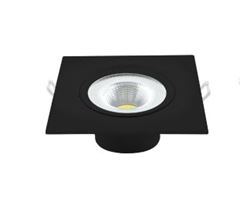 SPOT EMBUTIR QUADRADO PRETO 5W 6500K BRANCA SUPIMPA AVANT