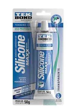 SILICONE ACÉTICO 50G INCOLOR MAXX PARA AQUÁRIO TEKBOND
