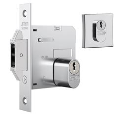FECHADURA STAM PORTA BATER / CORRER 1006 ROSETA QUADRADA CROMADA STAM