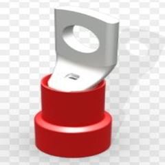 TERMINAL ANEL M6 PRE-ISOLADO VERMELHO 10,0MM COM 50 UND. DECORLUX