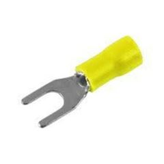 TERMINAL GARFO M4 AMARELO 4,0-6,0MM COM 100 UNIDADES DECORLUX