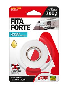 FITA DUPLA FACE 24MMX1,5M BRANCA AREAS GORDUROSAS ADERE