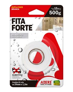 FITA DUPLA FACE 24MMX1,5M BRANCA AREAS UMIDAS ADERE
