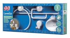 KIT PARA BANHEIRO LAVELLO BRANCO 5 PEÇAS HERC