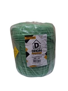 CORDA TRANÇADA POLIÉSTER 08MM VERDE ROLO COM 240 METROS FORCE