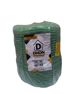 CORDA TRANÇADA POLIÉSTER 12MM VERDE ROLO COM 105 METROS FORCE