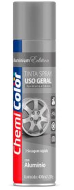 TINTA SPRAY USO GERAL ALUMÍNIO 400ML CHEMICOLOR
