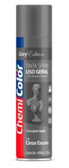 TINTA SPRAY USO GERAL CINZA ESCURO 400ML CHEMICOLOR