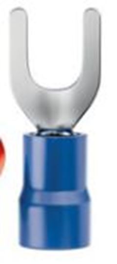 TERMINAL FORQUILHA M6 PRÉ ISOLADA 2.5MM AZUL COM 20 UNIDADES  SFOR